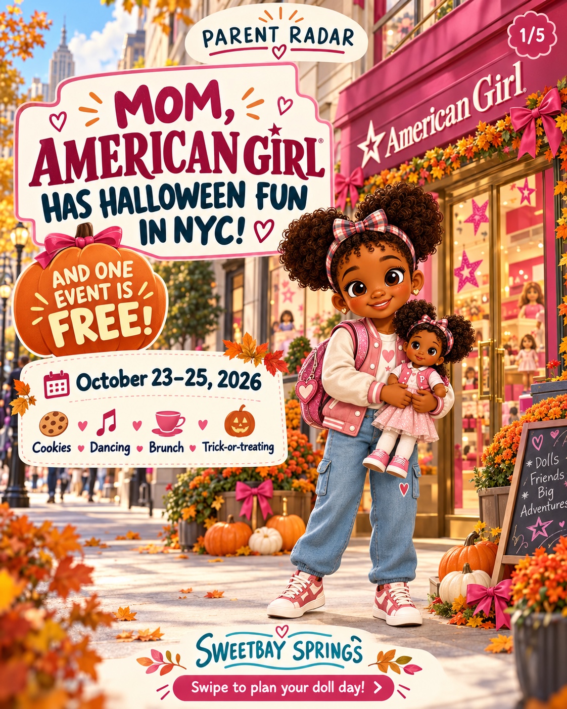 Pearl introduces American Girl Halloween weekend in New York, October 23–25, 2026