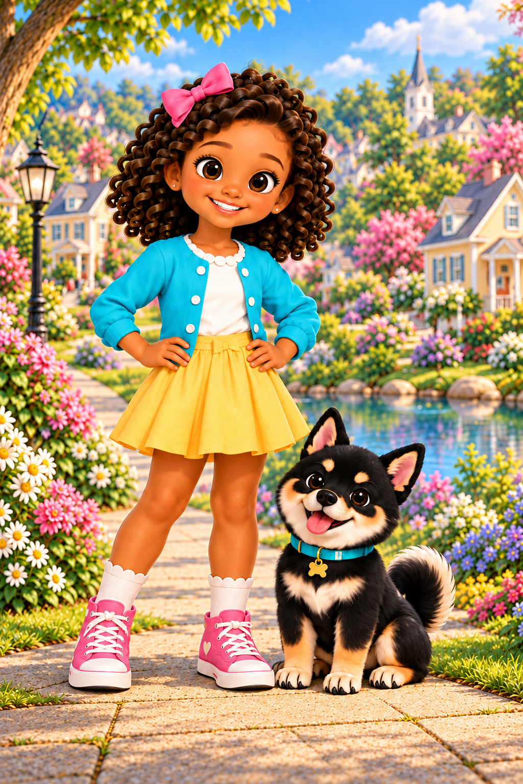 Molly smiling beside Smokey in Sweetbay Springs