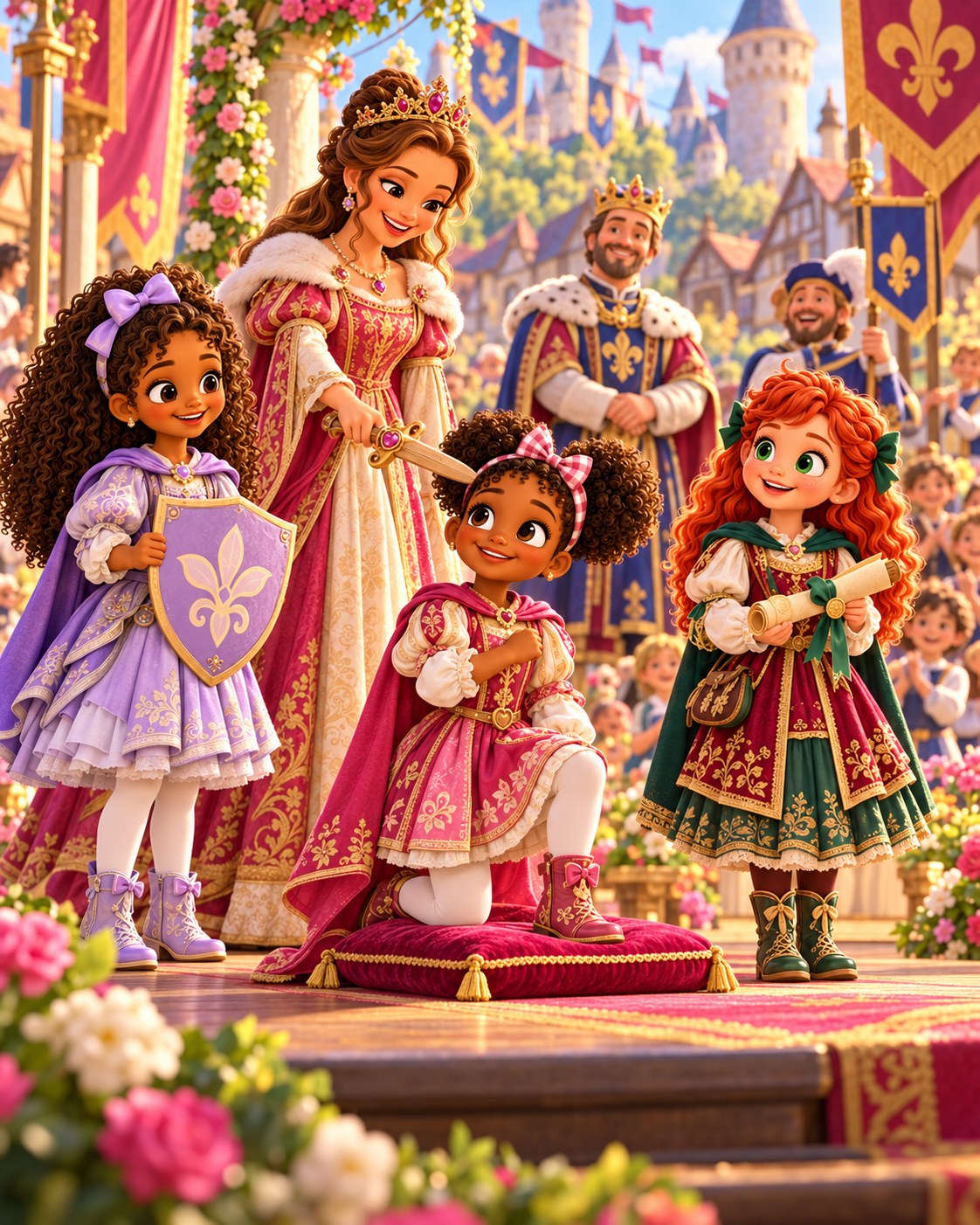 The girls set out on a royal quest at the Renaissance Faire